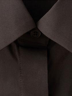 Mango Poplin Long Sleeve Shirt, Brown - view 2, Brown