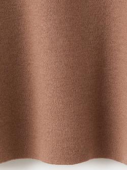 Mango Round Neck Long Sleeve Jumper - view 2, Camel