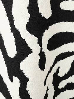 Mango Round Neck Zebra Print Jumper, Black - view 2, Black