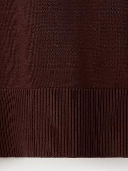 Mango V-Neck Colour Contrast Jumper - view 2, Chocolate