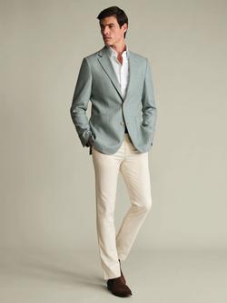 Charles Tyrwhitt Wool Blend Slim Fit Blazer, Pale Teal Green - view 2, Pale Teal Green