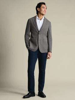 Charles Tyrwhitt Jersey Slim Fit Blazer, Grey - view 2, Grey
