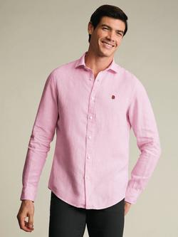 Charles Tyrwhitt Rugby Football Union Pure Linen Slim Fit Shirt, Pink