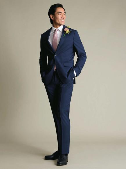 Charles Tyrwhitt Wool Rich Suit Jacket, Ink Blue - view 2, Ink Blue
