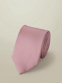 Charles Tyrwhitt Textured Plain Silk Tie, Pink, Pink