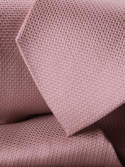 Charles Tyrwhitt Textured Plain Silk Tie, Pink - view 2, Pink