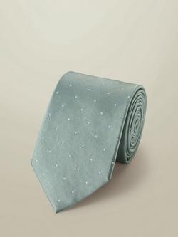 Charles Tyrwhitt Spot Silk Tie, Pale Teal Green, Pale Teal Green