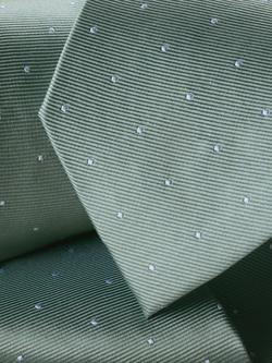 Charles Tyrwhitt Spot Silk Tie, Pale Teal Green - view 2, Pale Teal Green