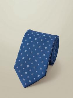 Charles Tyrwhitt Silk Print Tie, Royal Blue, Royal Blue