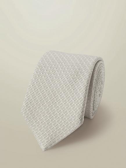 Charles Tyrwhitt Grenadine Silk Italian Tie, Silver Grey, Silver Grey