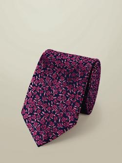 Charles Tyrwhitt Silk Floral Tie, Navy/Pink, Navy/Pink