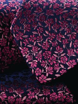 Charles Tyrwhitt Silk Floral Tie, Navy/Pink - view 2, Navy/Pink