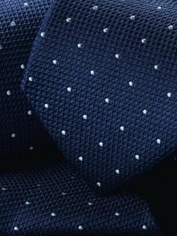 Charles Tyrwhitt Spot Slim Silk Tie, Petrol Blue - view 2, Petrol Blue