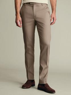 Charles Tyrwhitt Cotton Rich Textured Trousers, Camel, Camel