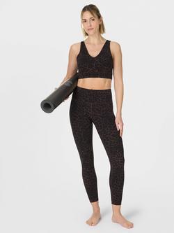 Sweaty Betty Ultimate Studio 7/8 Yoga Leggings, Brown/Multi - view 2, Brown/Multi