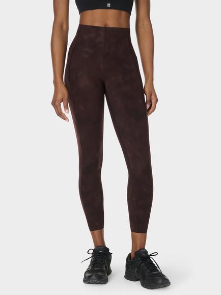 Sweaty Betty High Waisted Leggings, Brown Soft Fade Print