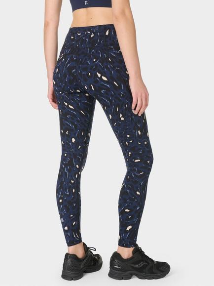 Sweaty Betty Power Gym Leggings, Blue - view 2, Blue/Multi