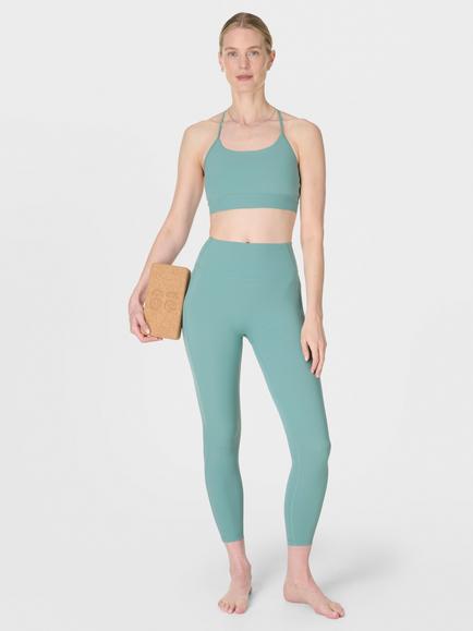 Sweaty Betty Ultimate Studio 7/8 Yoga Ribbed Leggings, Quartz Green