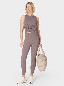 Sweaty Betty Ultimate Studio 7/8 Yoga Ribbed Leggings, Brown