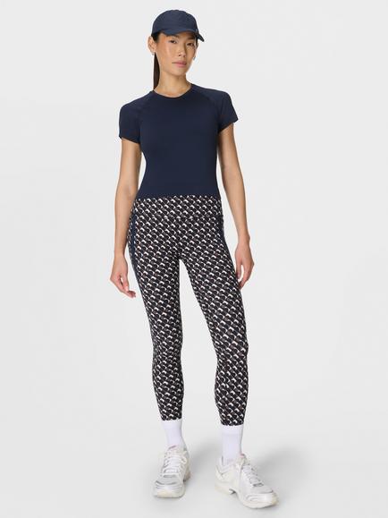Sweaty Betty Power Side Stripe 7/8 Gym Leggings, Blue/Multi - view 2, Blue/Multi