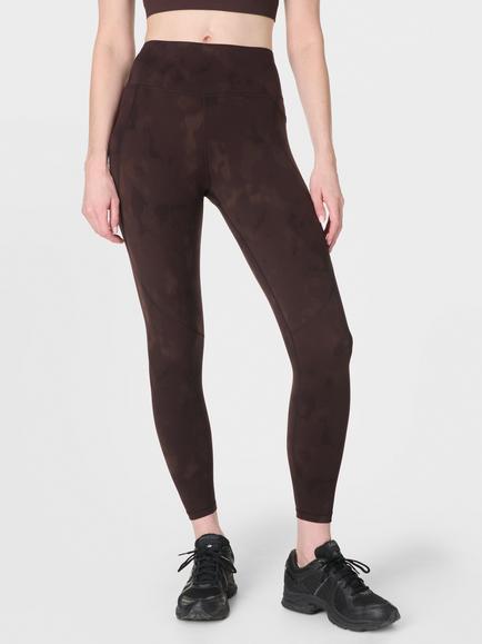 Sweaty Betty High Rise Leggings, Brown Soft Fade, Brown Soft Fade Print