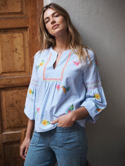 NRBY Hummingbird Stripe Top, Multi, Multi