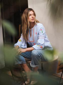 NRBY Hummingbird Stripe Top, Multi - view 2, Multi