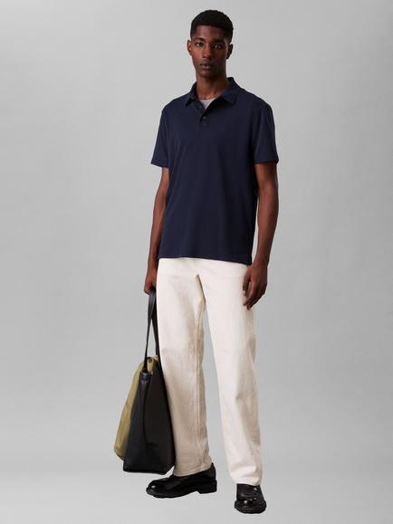 Calvin Klein Supima Cotton Polo Shirt, Dark Blue - view 2, Dark Blue