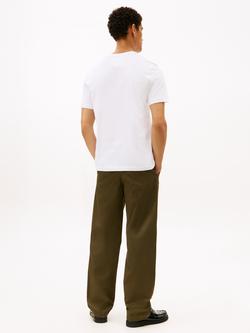 Tommy Hilfiger Cotton Regular Fit Embroidered Flag Logo T-Shirt, White - view 2, White