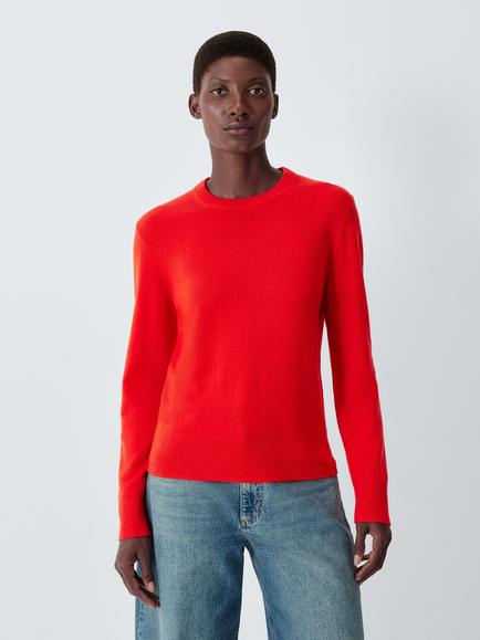 John Lewis Cashmere Crew Neck Jumper, Orange