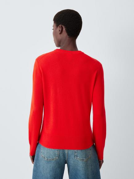 John Lewis Cashmere Crew Neck Jumper - view 2, Orange