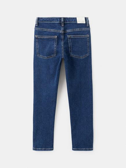 Mango Boys' Slim Fit Jeans, Navy - view 2, Navy