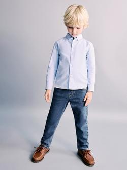 Mango Kids' Pablo Slim Denim Jeans, Navy, Navy