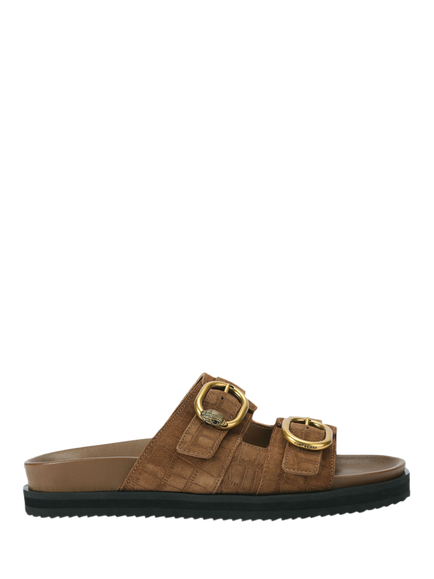 Kurt Geiger London Bancroft Suede Strappy Sandals, Brown Tan, Brown Tan
