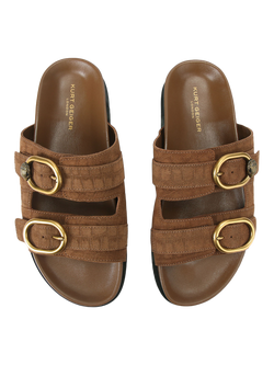 Kurt Geiger London Bancroft Suede Strappy Sandals, Brown Tan - view 2, Brown Tan