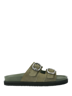 Kurt Geiger London Bancroft Suede Strappy Sandals, Green Khaki,, Green Khaki