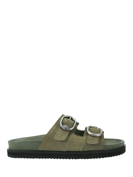 Kurt Geiger London Bancroft Suede Strappy Sandals, Green Khaki,, Green Khaki