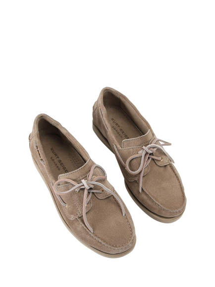Kurt Geiger London Kurt Suede Deck Shoes - view 2, Taupe