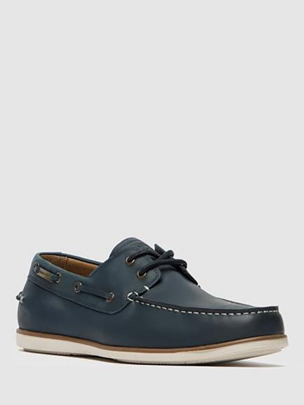 Rodd & Gunn Boardwalk Leather Boat Shoes, Navy - view 2, Navy