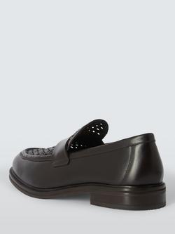 John Lewis Redbourne Leather Loafers, Dark Brown - view 2, Dark Brown