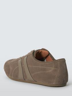 John Lewis Tasley Suede Trainers, Earth - view 2, Earth