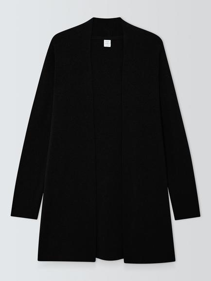 John Lewis Longline Cardigan, Black, Black
