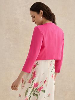 Hobbs Eliza Open Neck Jacket, Bright Pink - view 2, Bright Pink