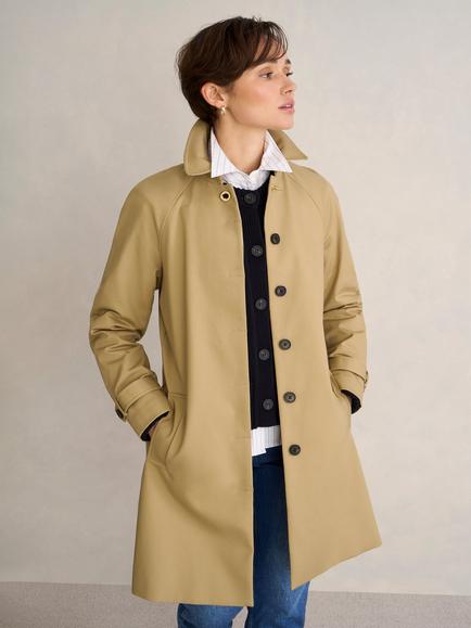 Hobbs Vivienne Shower Resistant Trench Coat, Fawn Beige, Fawn Beige