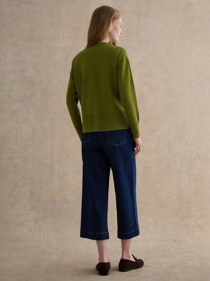 Hobbs Marsha Relaxed Fit Jumper, Soft Moss Green - view 2, Soft Moss Green