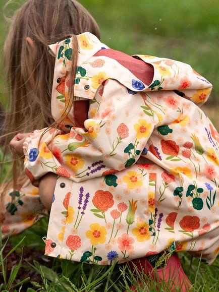 Little Green Radicals Kids' Waterproof & Windproof Floral Raincoat, Multi - view 2, Multi