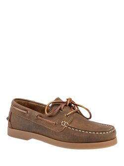Jones Bootmaker Patrizia Leather Boat Shoes - view 2, Brown