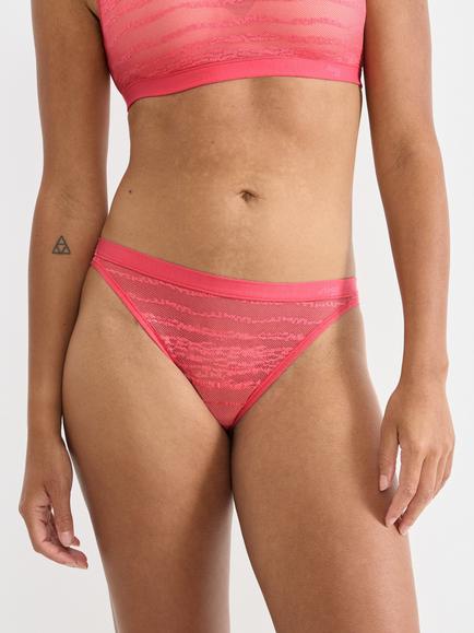 sloggi FREE Evolve Lace String Knickers, Flamingo