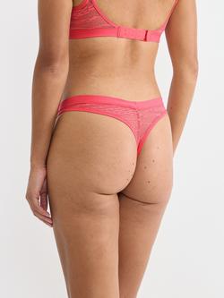 sloggi FREE Evolve Lace String Knickers - view 2, Flamingo