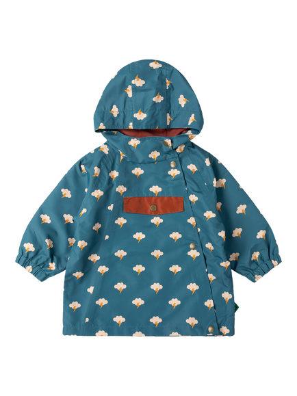 Little Green Radicals Kids' Wind Resistant Cloud Packaway Jacket, Blue, Blue